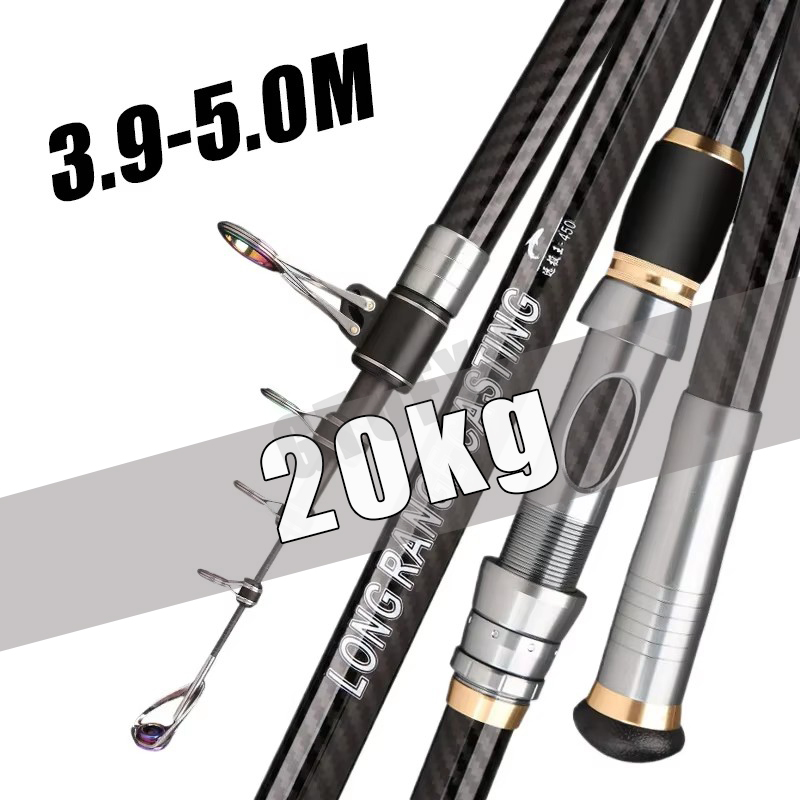 Fishing Rod Surf - Vara de pesca telescópica 3.9m 4.2m