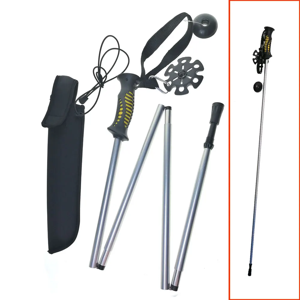 Fishing Rod Fly - Light Weight Folding Alumimum Wading Staff,