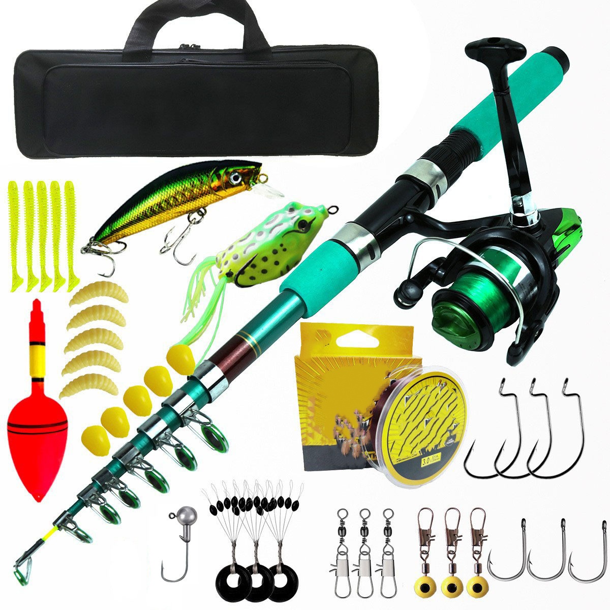 Fishing Rod Telescopic - Kit de Vara de Pesca Telescópica