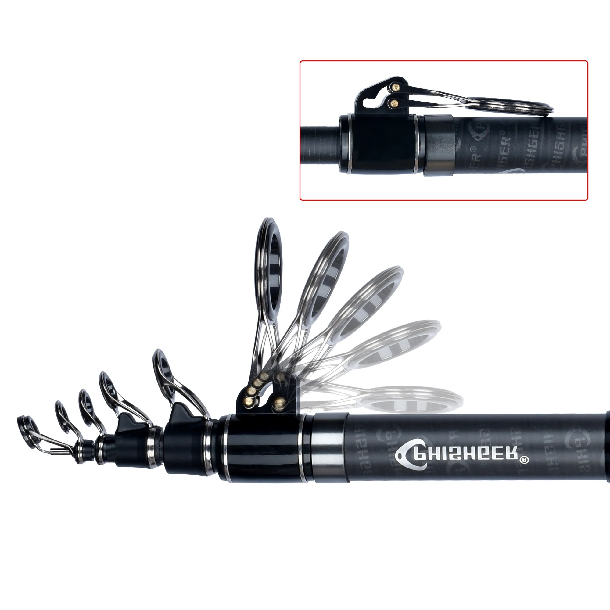 PHISHGER Vara giratória telesc - Fishing Rod Surf avaliação e preço