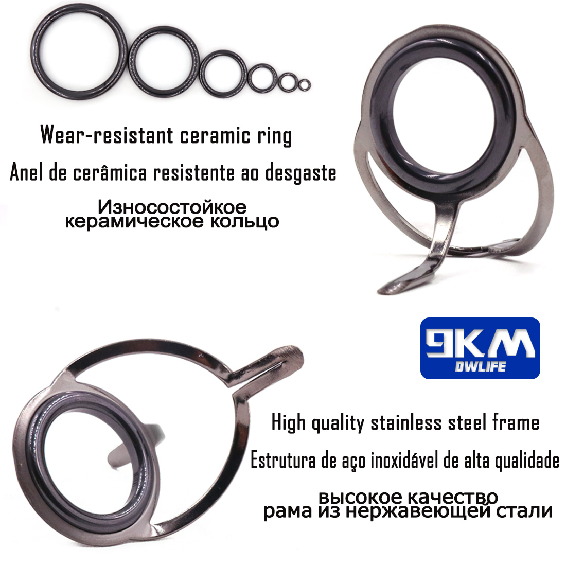 Guia de vara de pesca 9 ~ 200  - Fishing Rod Guide Replacement avaliação e preço