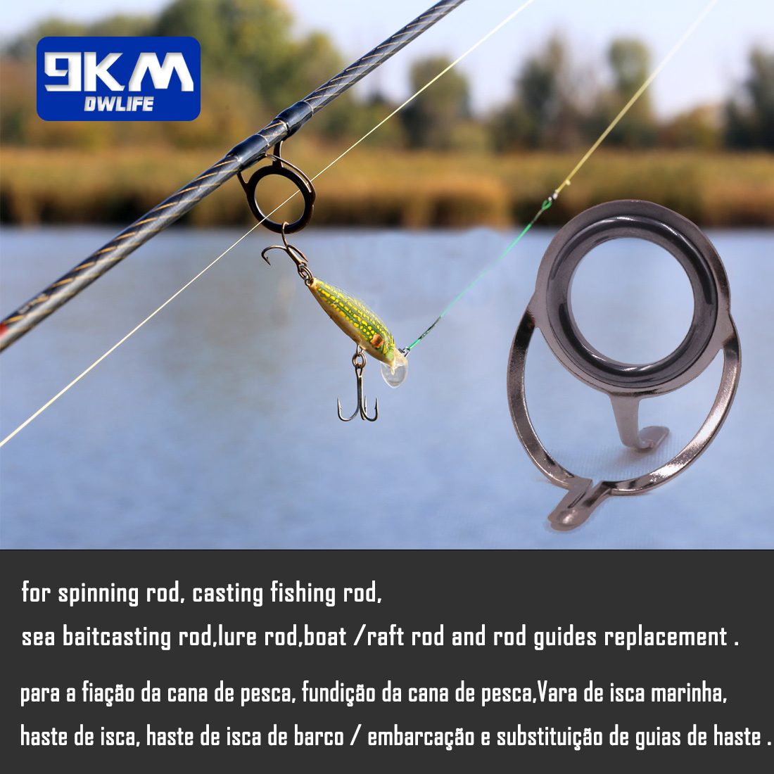 Guia de vara de pesca 9 ~ 200  - Fishing Rod Guide Replacement avaliação e preço