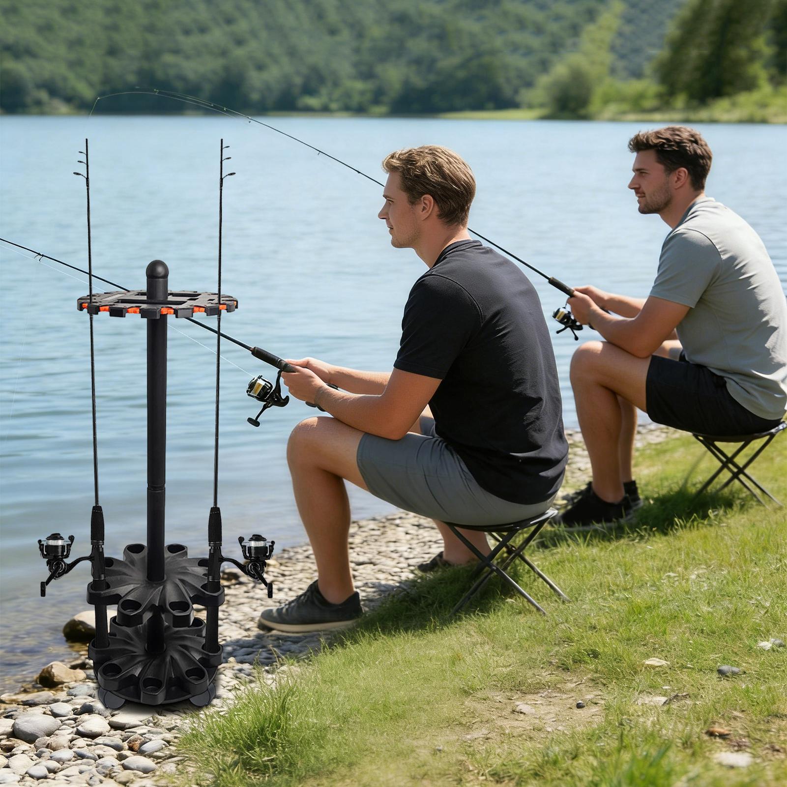 Suporte Vertical para Varas de - Fishing Rod Boat avaliação e preço