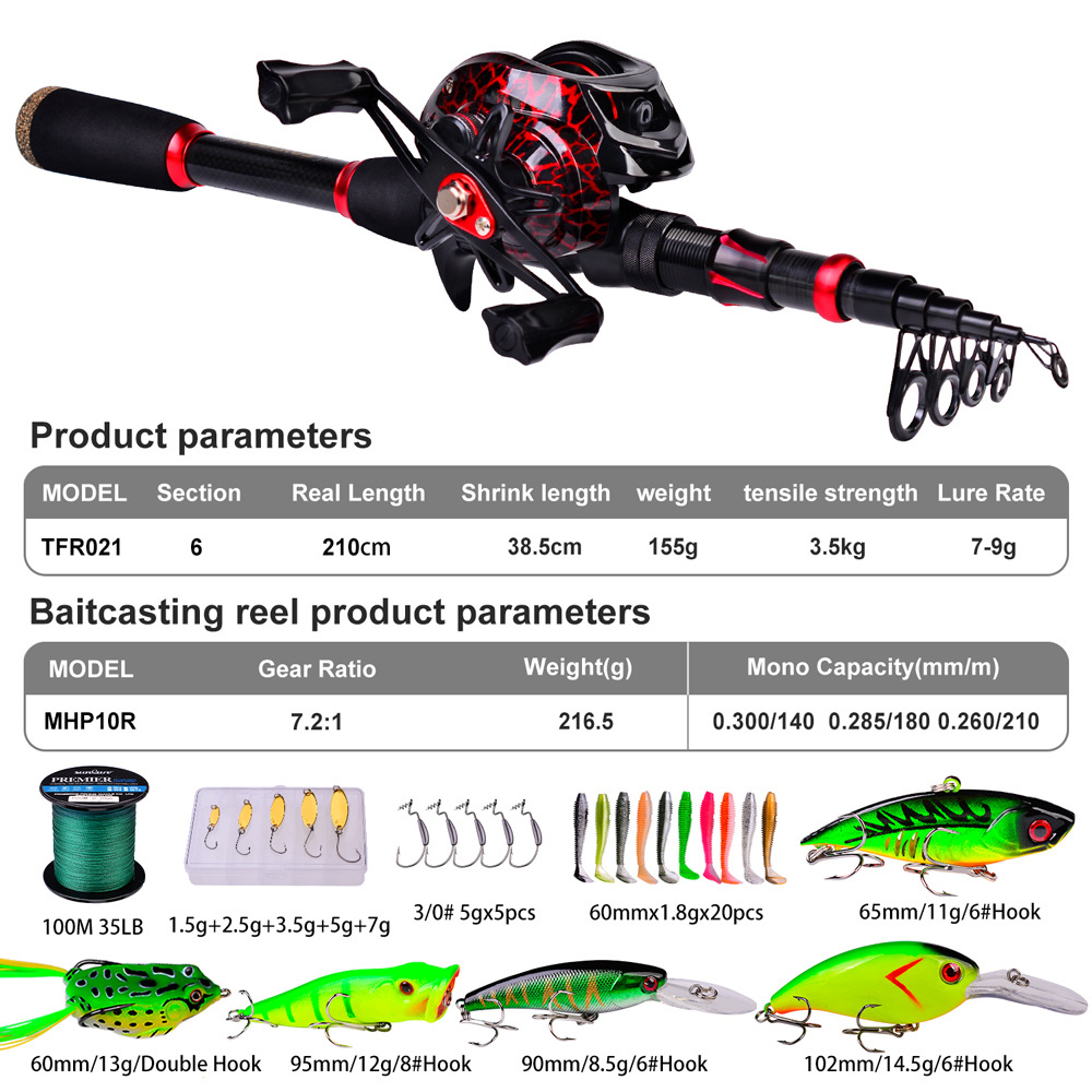 Conjunto de Vara de Pesca de F - Fishing Rod Carbon Fiber avaliação e preço
