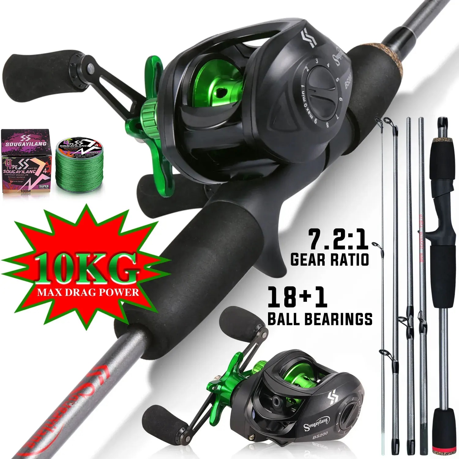 Sougayilang vara de pesca comb - Fishing Rod Carbon Fiber avaliação e preço
