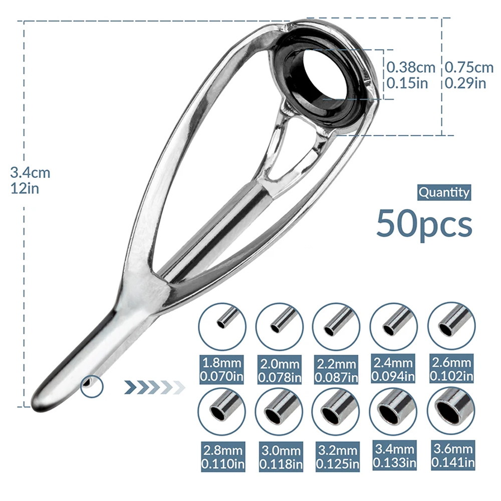 Thkfish 50 pçs guia de vara de - Fishing Rod Tip Replacement avaliação e preço