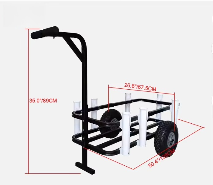 Carrinho Dobrável para Praia e - Fishing Rod Boat avaliação e preço