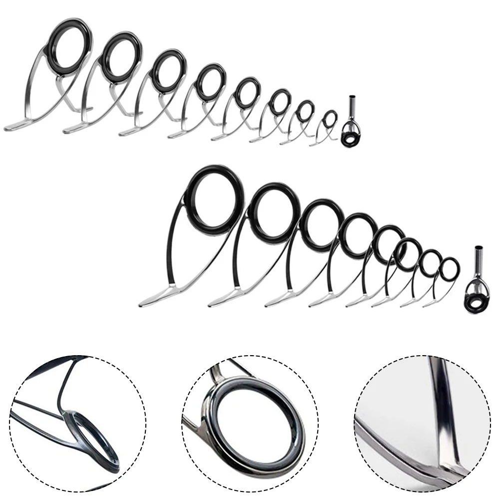 9 pçs vara de pesca anel super - Fishing Rod Building Kit avaliação e preço