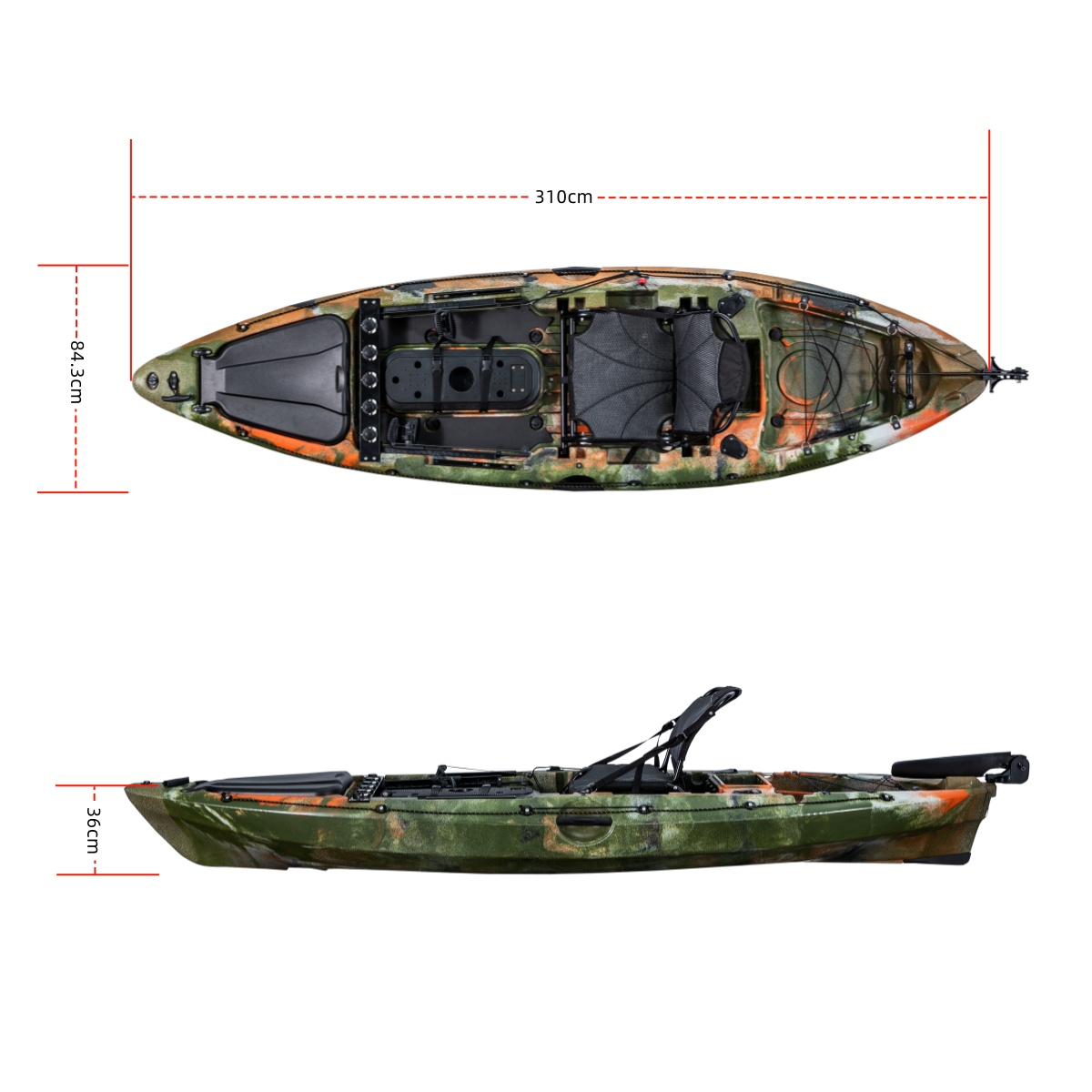 Caiaque de pesca único de prim - Fishing Rod Boat avaliação e preço